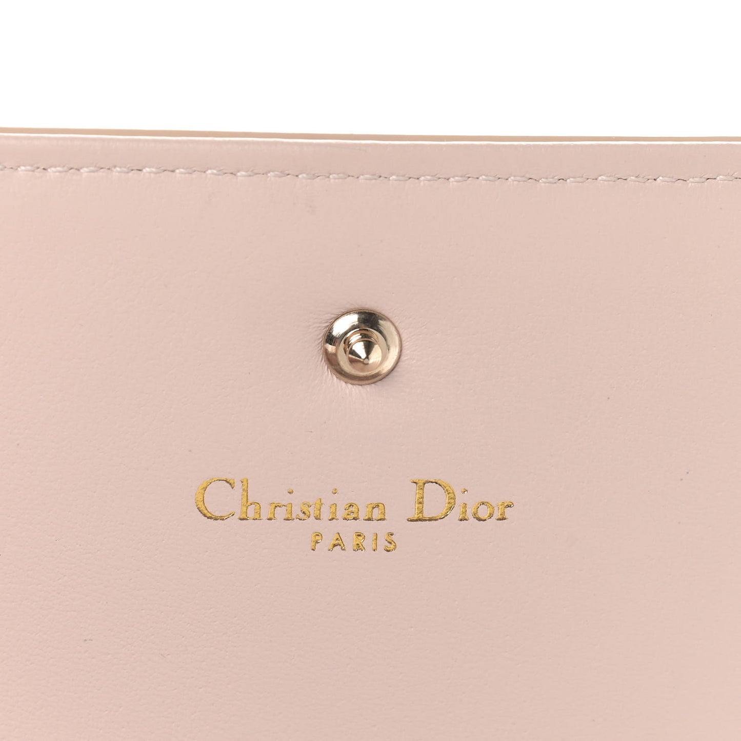 Patent Calfskin Diorama Croisiere Chain Wallet Beige