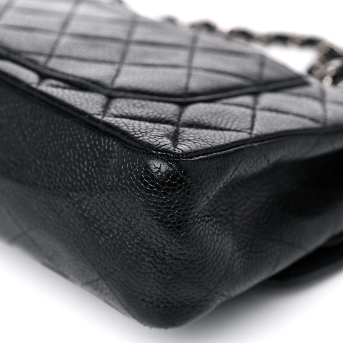 Caviar Quilted Small Double Flap Black