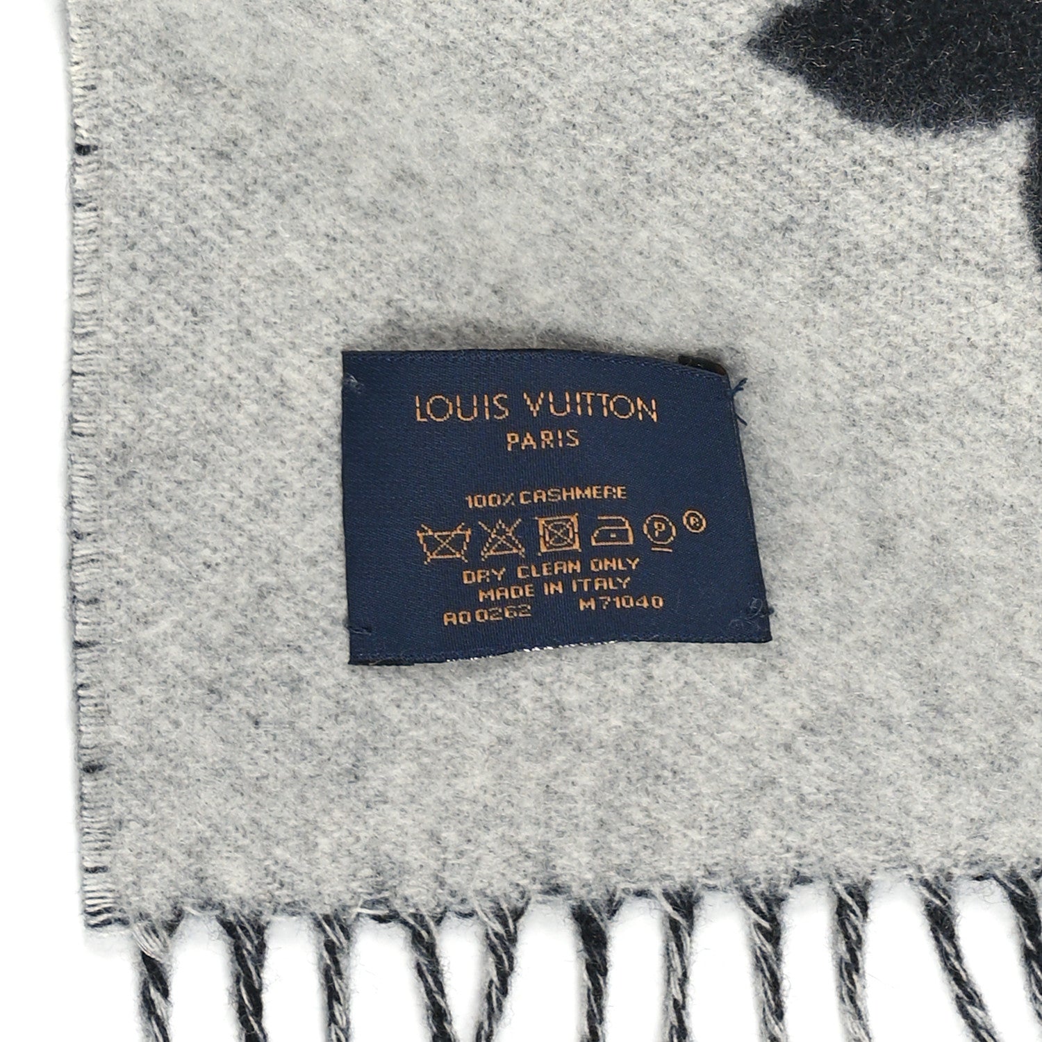 Louis Vuitton Cashmere Monogram Reykjavik Scarf Black 3 of 3