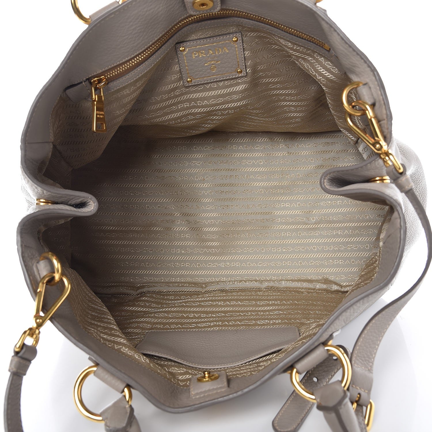 Prada Vitello Daino Tote Pomice 6 of 12