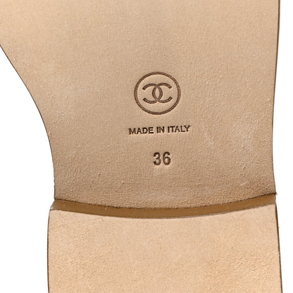 Chanel Suede Quilted Cap Toe Boots 36 Brown 6 of 9