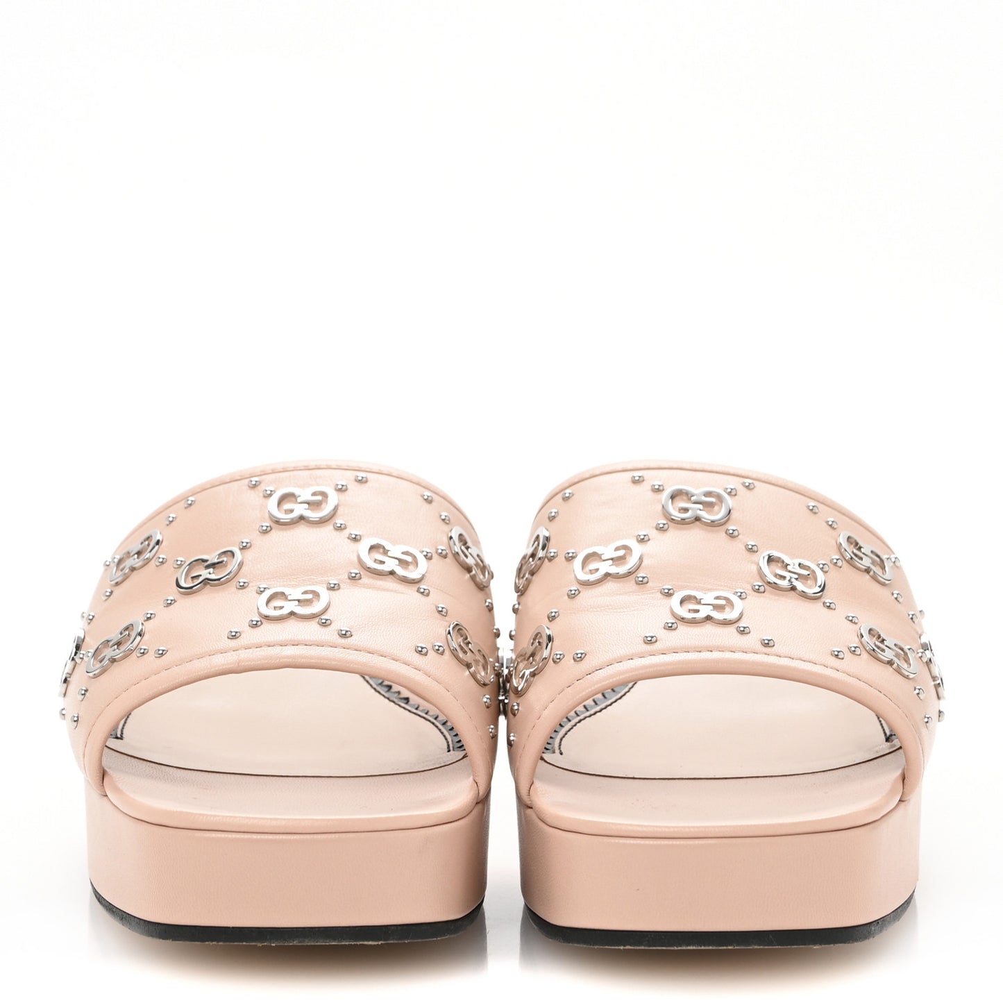 Malaga Kid Interlocking G Studs 25/85mm Platform Sandals 39.5 Perfect Pink