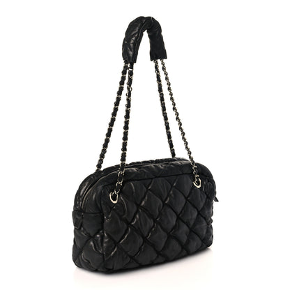 Chanel Lambskin Bubble Quilt Camera Case Black 3 of 10