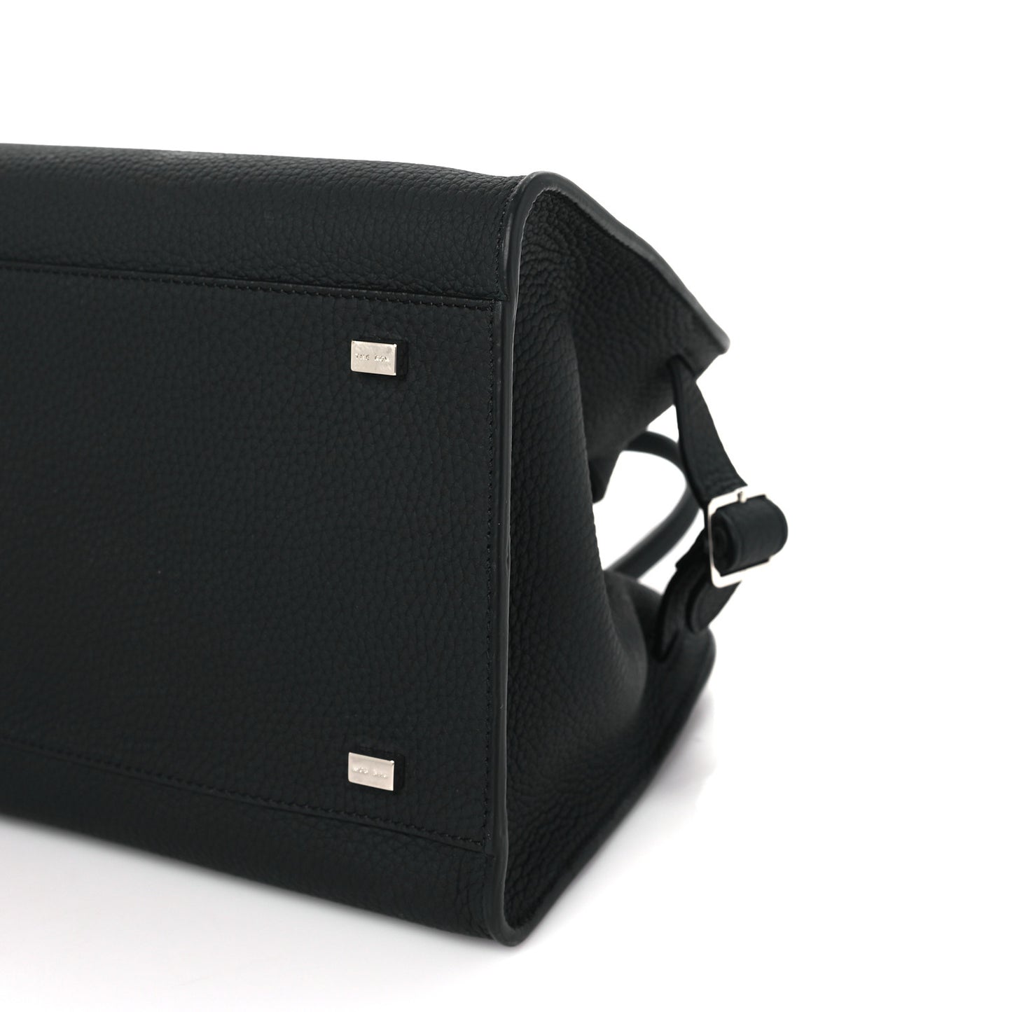 Grained Calfskin Soft Margaux 10 Bag Black