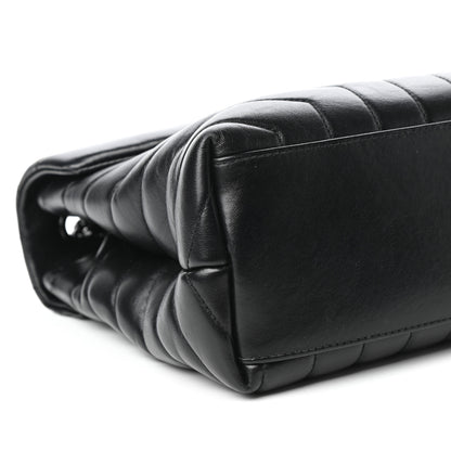 Saint Laurent Calfskin Y Quilted Monogram Medium Loulou Chain Satchel Black 8 of 9
