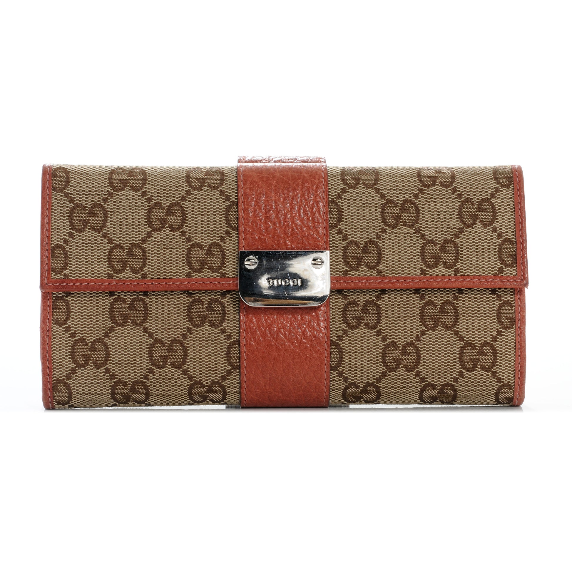 Gucci Monogram Continental Wallet Coral 1 of 7