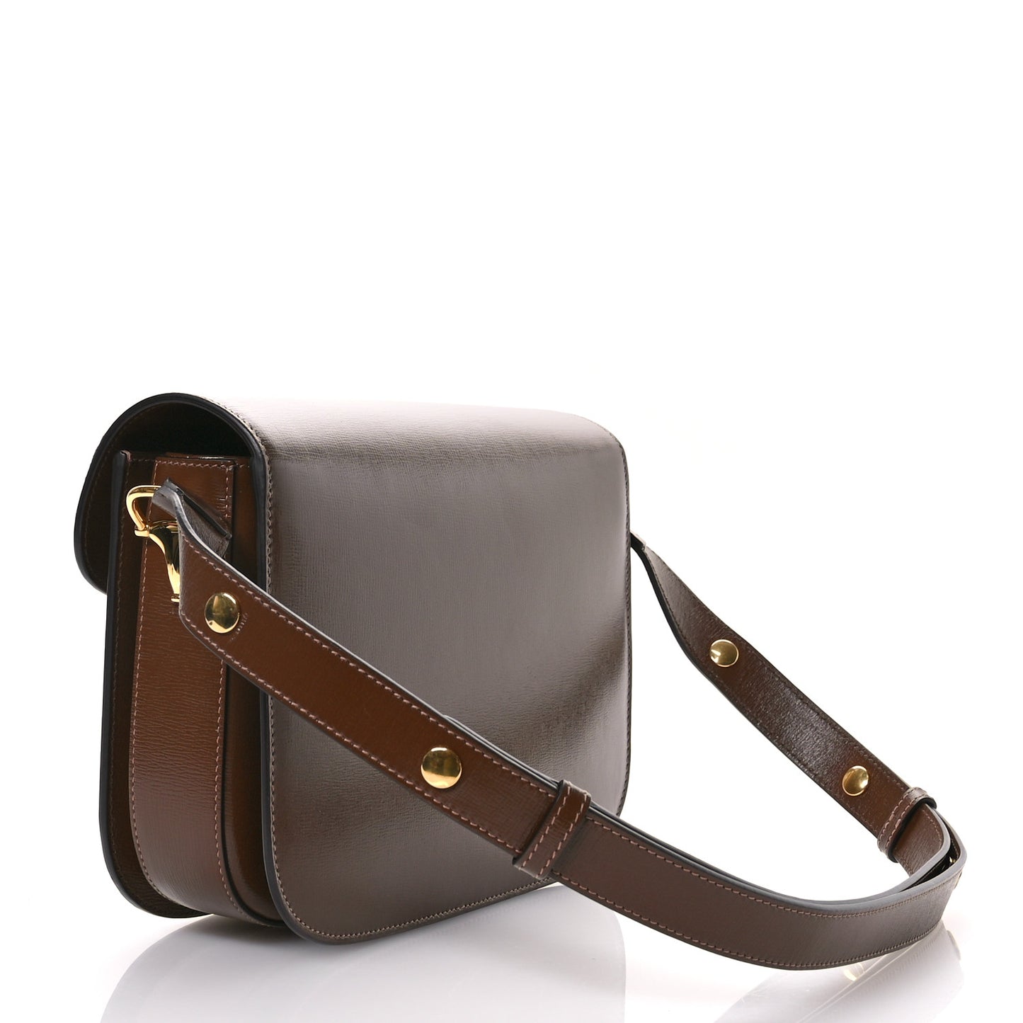 Azalea Calfskin Horsebit 1955 Shoulder Bag Brown Sugar