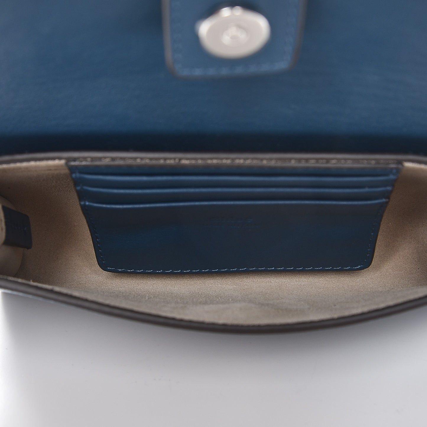 Suede Calfskin Mini Faye Shoulder Bag Majolica Blue