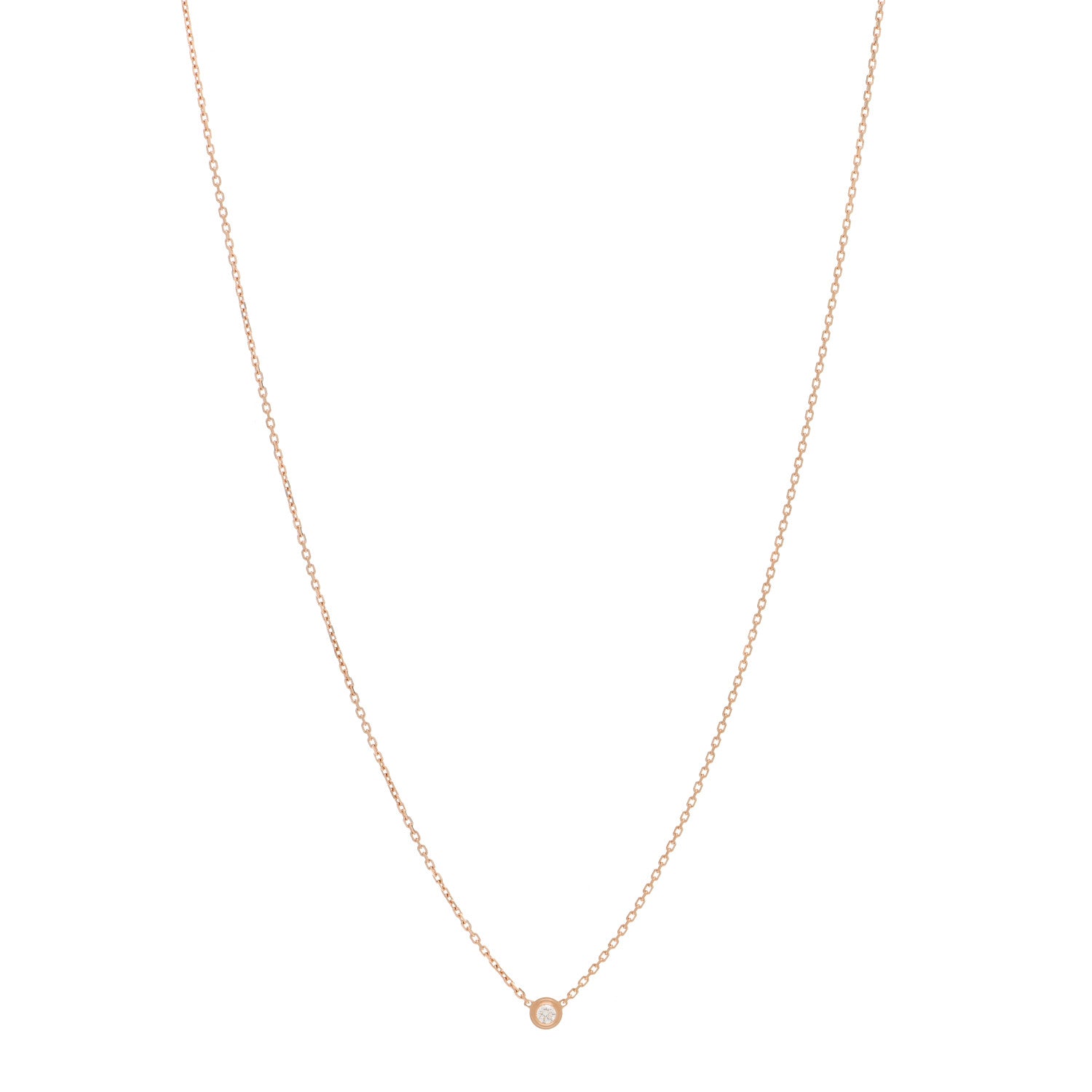 Cartier 18K Pink Gold Diamond XS D'Amour Pendant Necklace 1 of 4