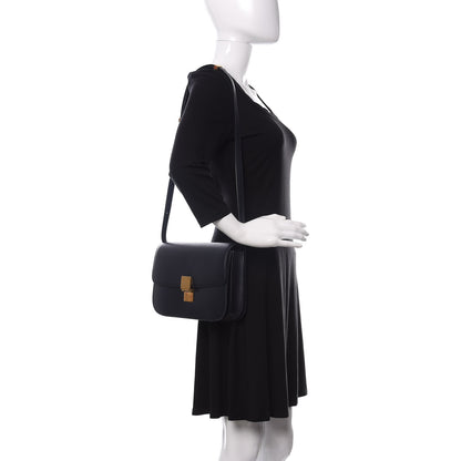 Celine Box Calfskin Medium Classic Box Flap Bag Navy 2 of 13