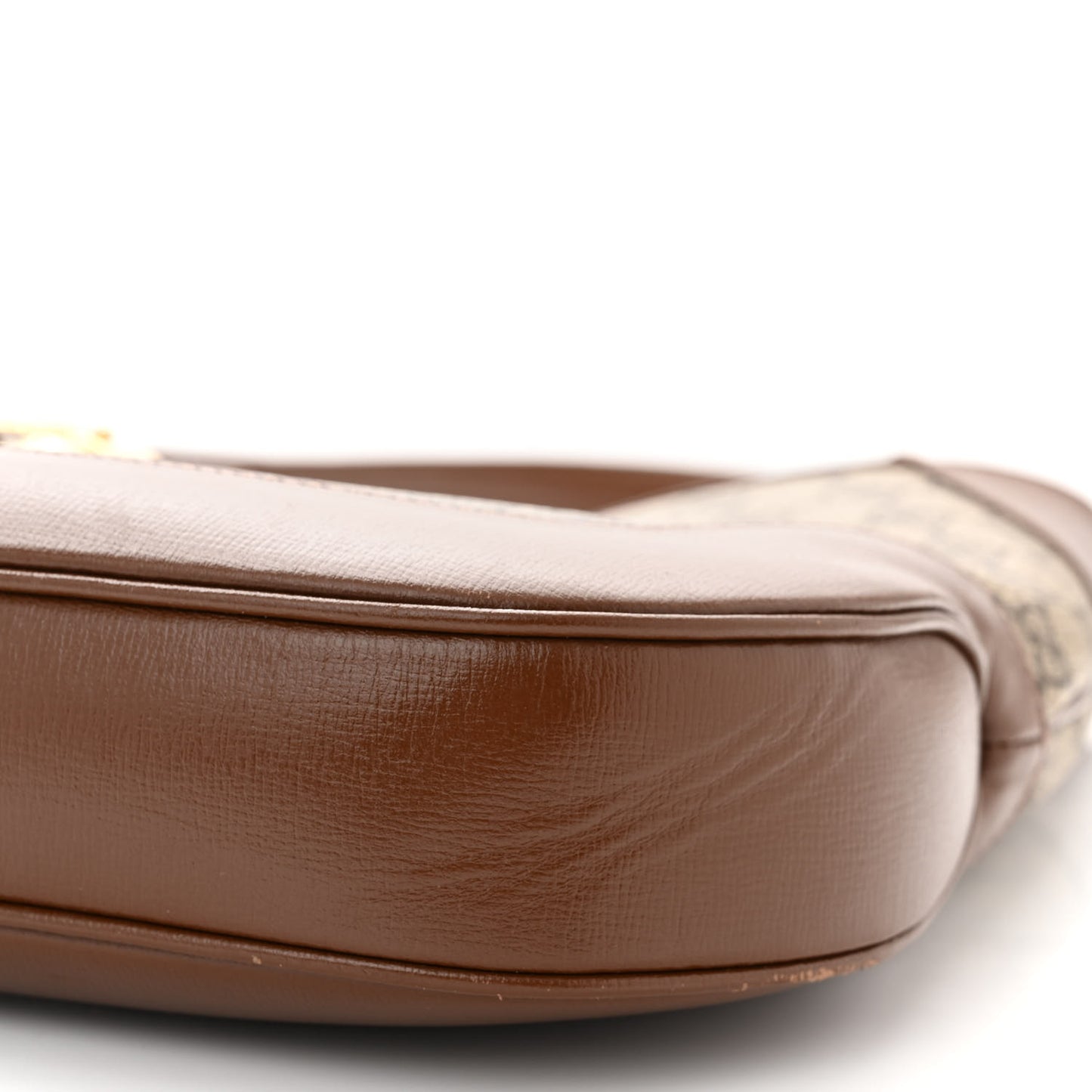 GG Supreme Monogram Azalea Calfskin Web Medium Jackie 1961 Hobo Beige Ebony Brown Sugar