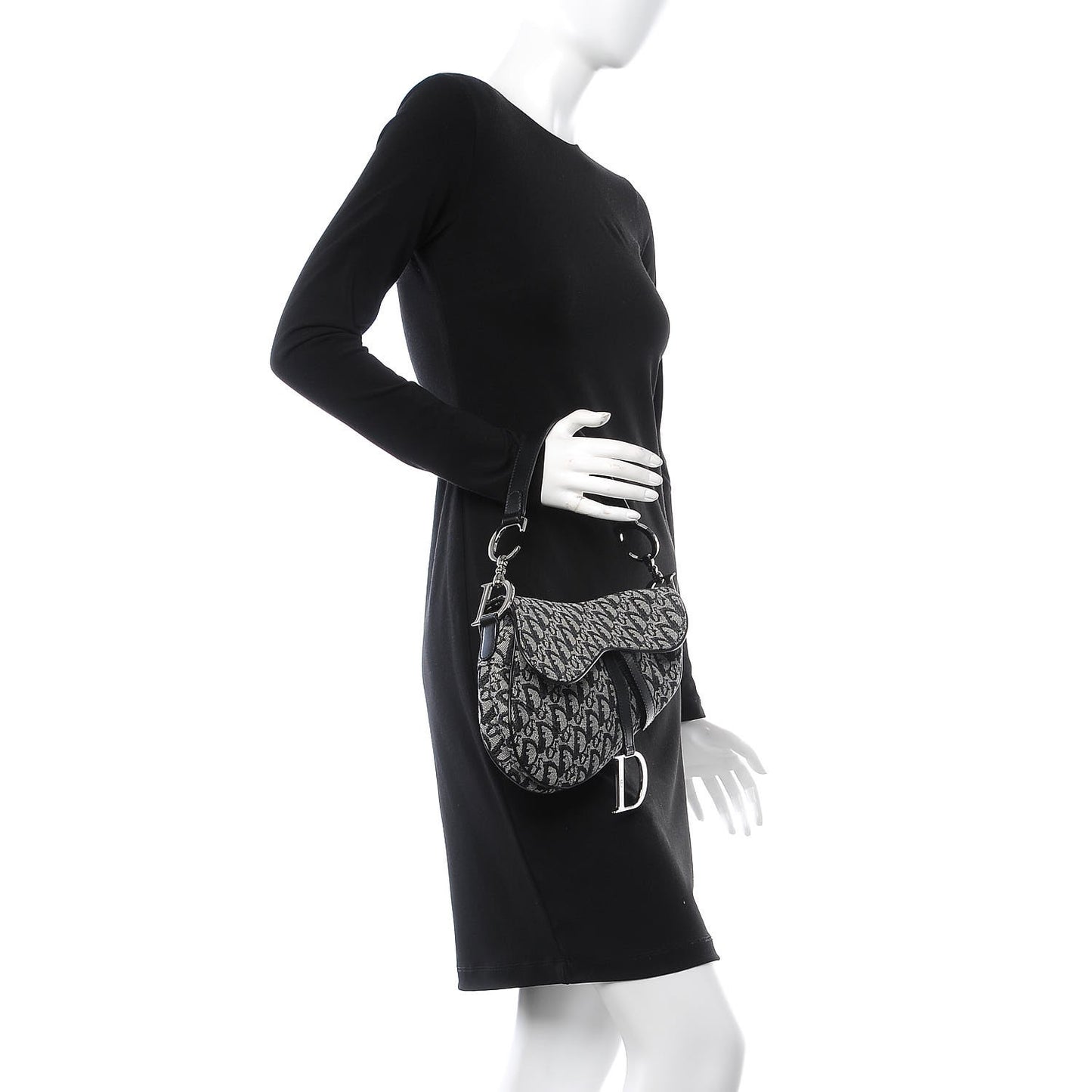 Monogram Saddle Bag Black