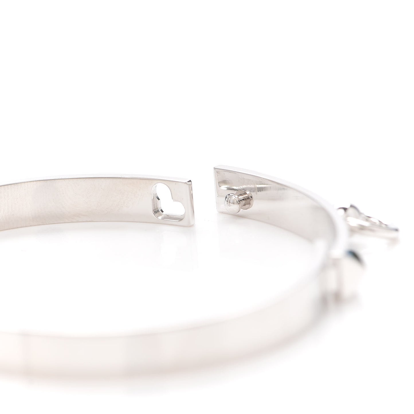 18K White Gold PM Collier De Chien Bracelet LG