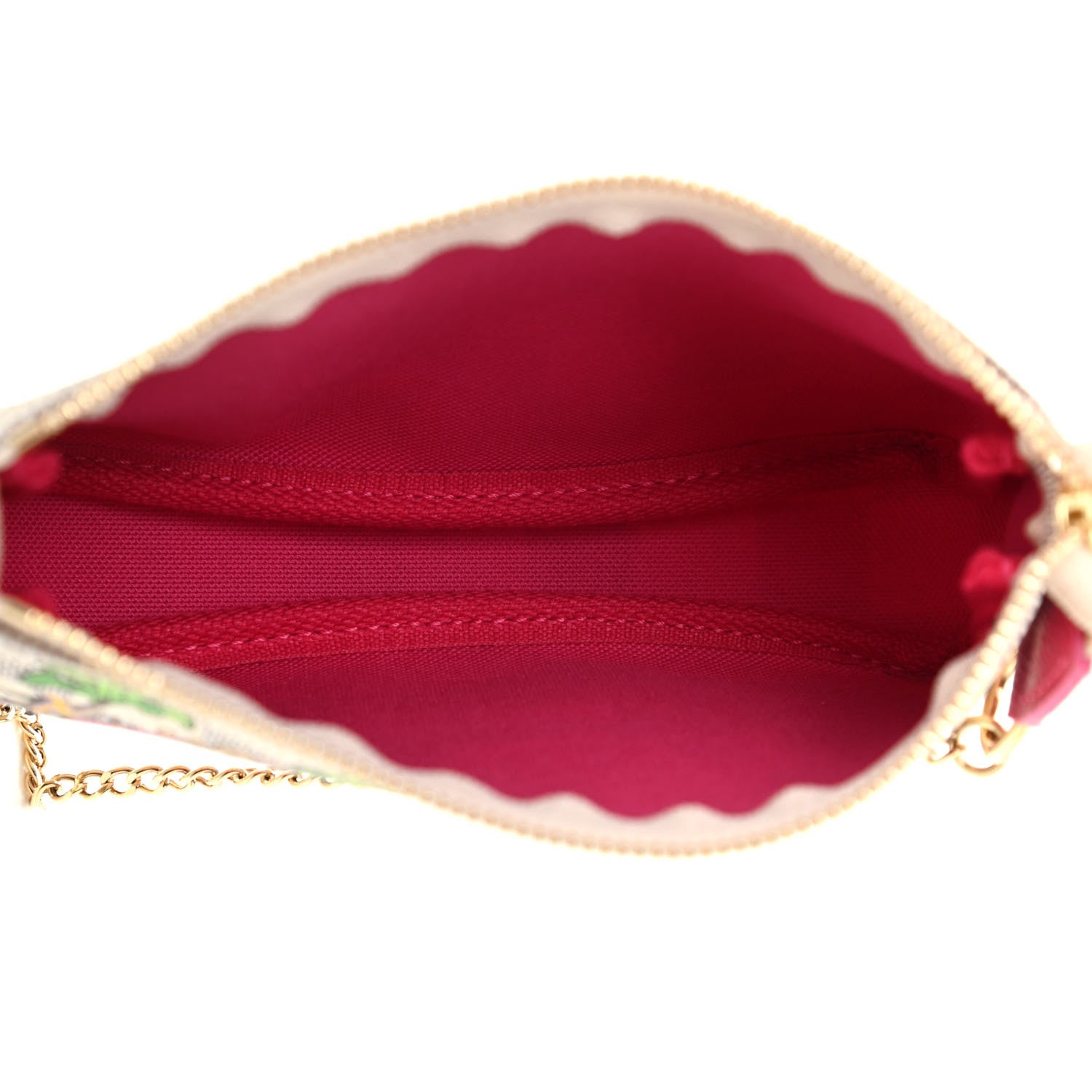 Louis Vuitton Damier Azur 2021 Christmas Animation Hollywood Mini Pochette Accessories Fuchsia 5 of 7