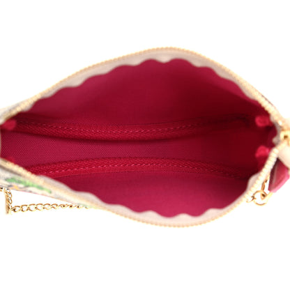 Louis Vuitton Damier Azur 2021 Christmas Animation Hollywood Mini Pochette Accessories Fuchsia 5 of 7