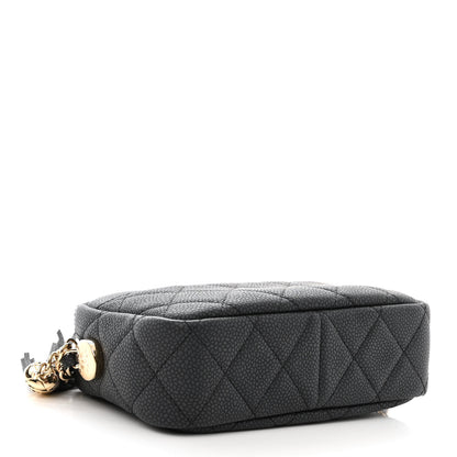 Chanel Iridescent Caviar Quilted Mini Coco Tassel Camera Case Black 4 of 11
