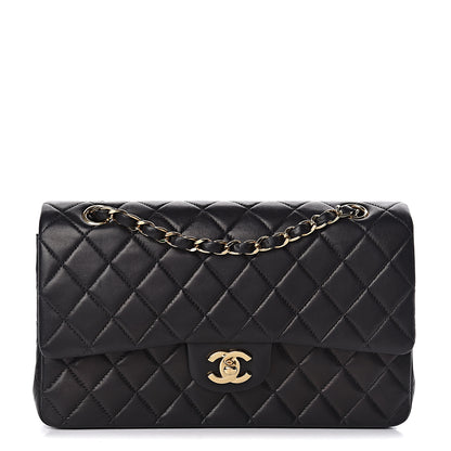 Chanel Lambskin Quilted Medium Double Flap Black 1 of 16