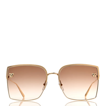Cartier Panthere De Cartier Square Sunglasses Gold 2 of 8
