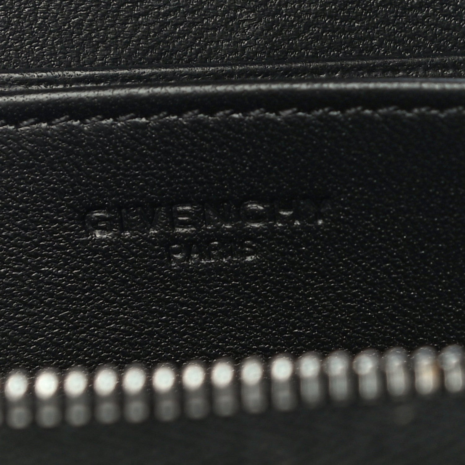 Givenchy Calfskin Logo Print Mini Zip Wallet Black 6 of 11