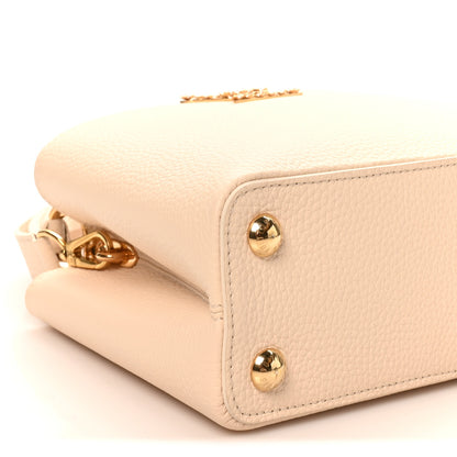 Louis Vuitton Taurillon Bloom Capucines BB Powder Beige 8 of 9