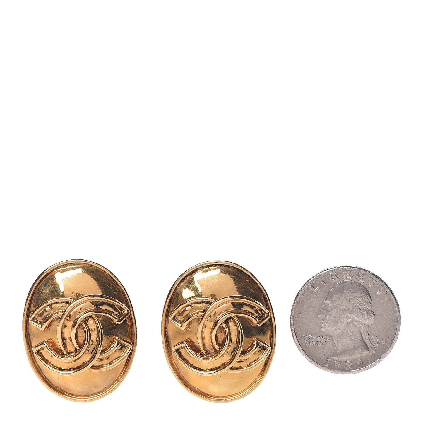 CC Clip On Earrings Gold