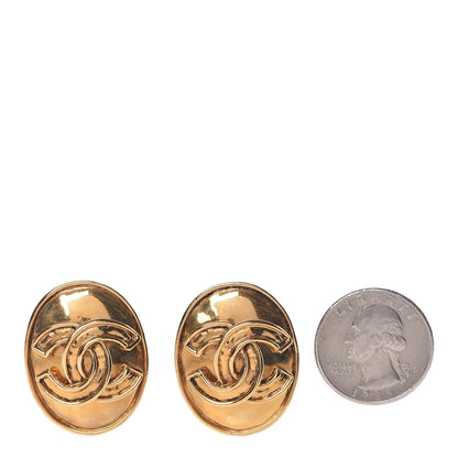 Chanel CC Clip On Earrings Gold 2 of 5