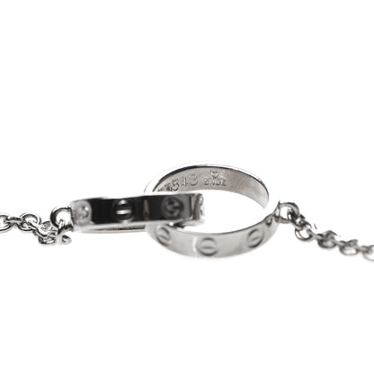 Cartier 18K White Gold Interlocking LOVE Necklace 6 of 7