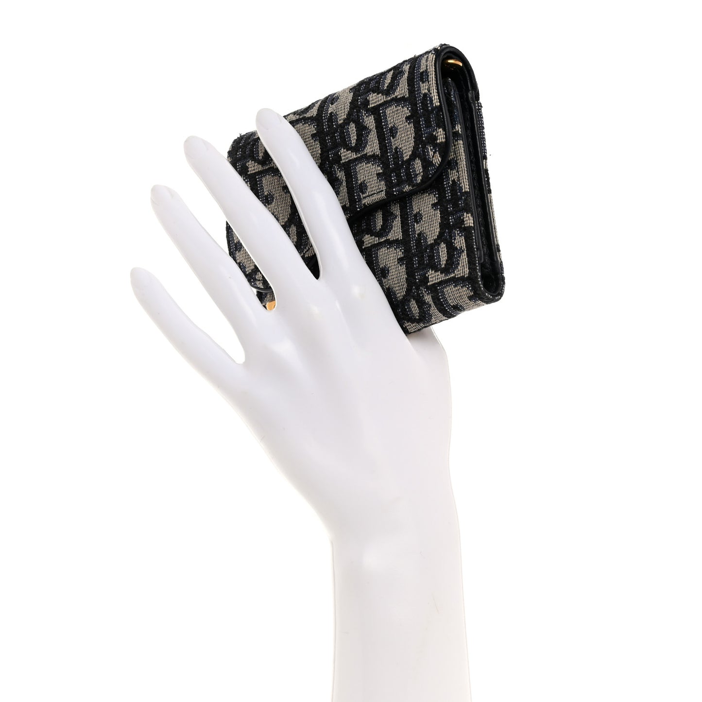 Oblique Saddle Lotus Wallet Blue