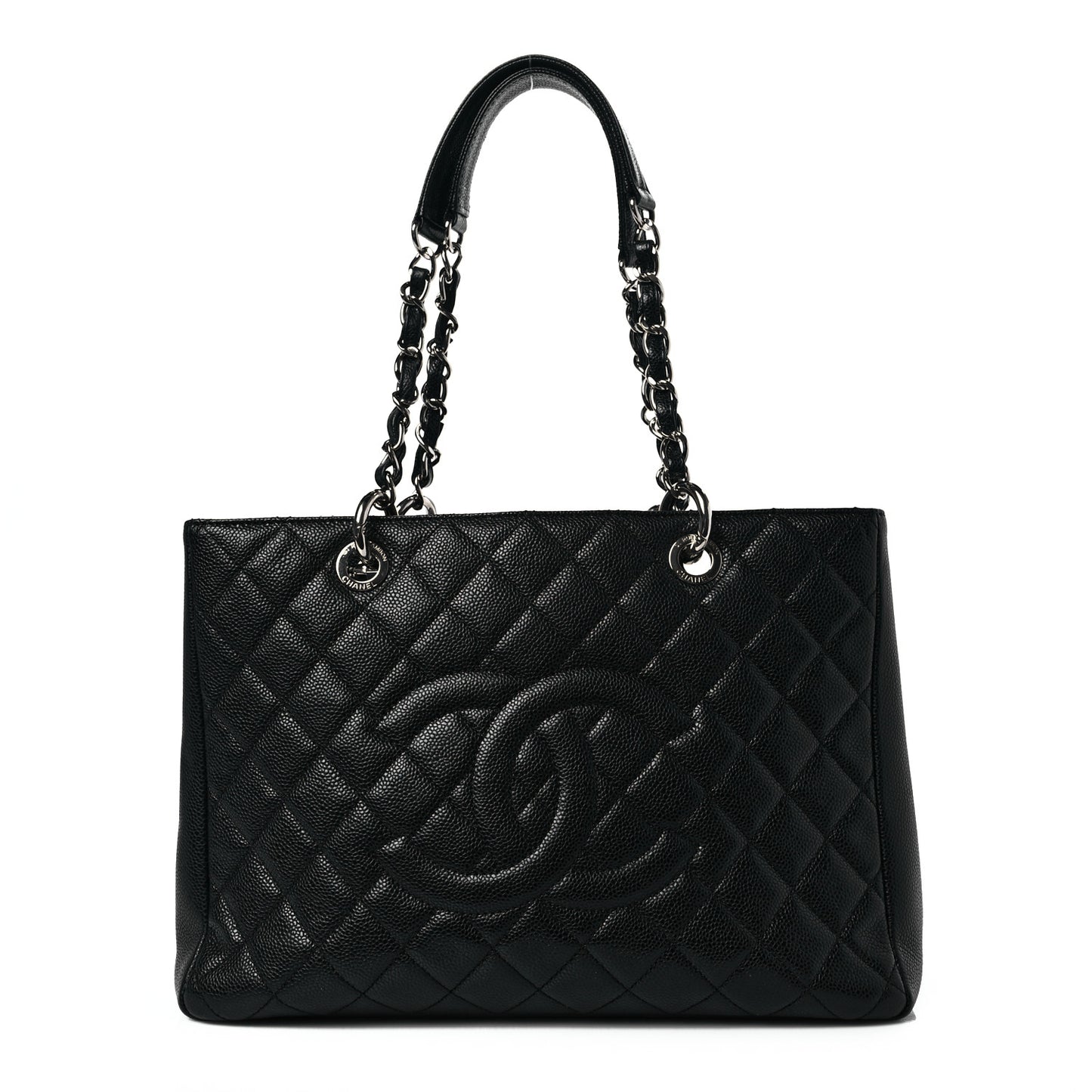 Caviar Quilted Grand Shopping Tote GST Black