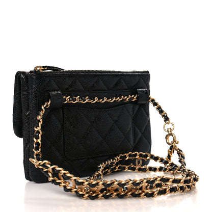 Chanel Shiny Caviar Pick Me Up Flap Belt Bag Black 3 of 9