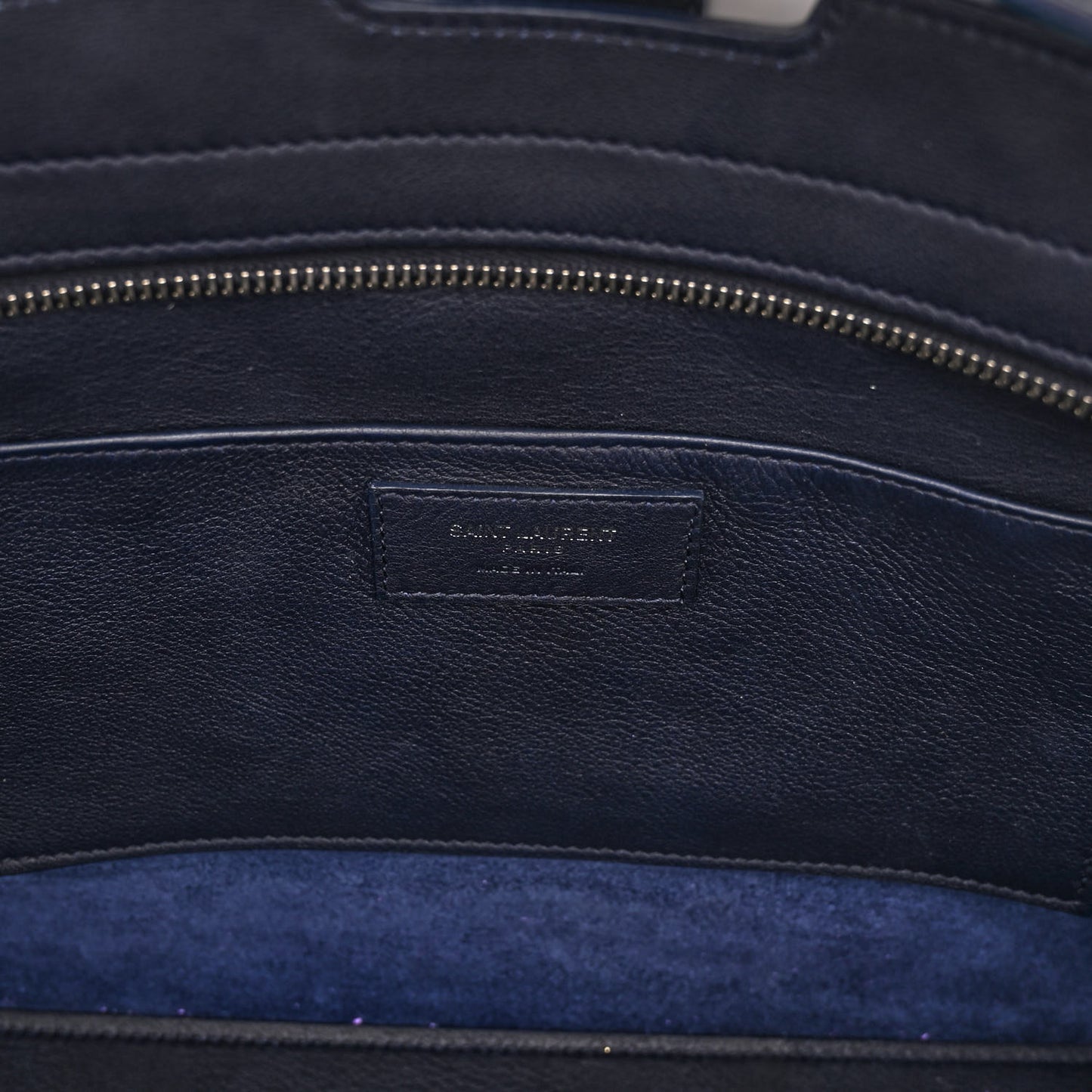 Calfskin Croc Embossed Small Monogram Downtown Cabas Blue