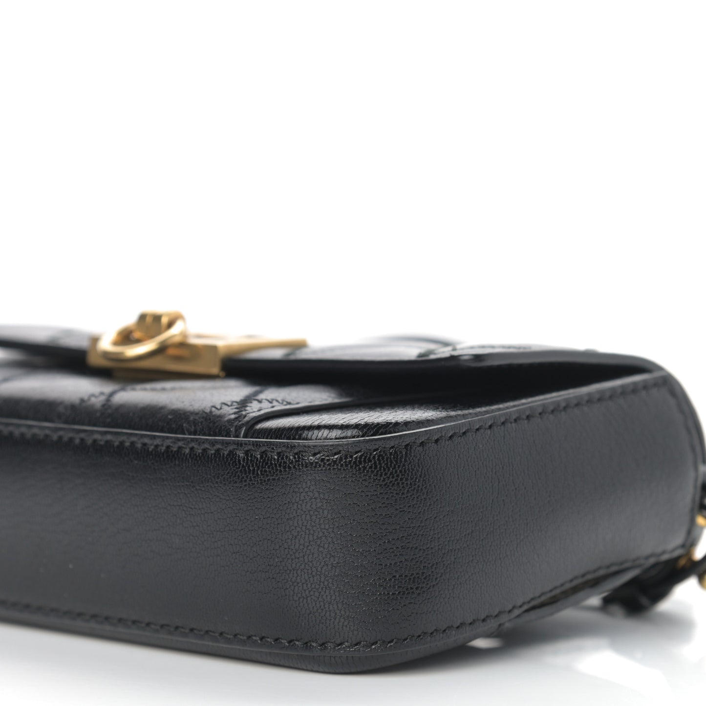 Goatskin Quilted GV3 Mini Pocket Convertible Bag Black