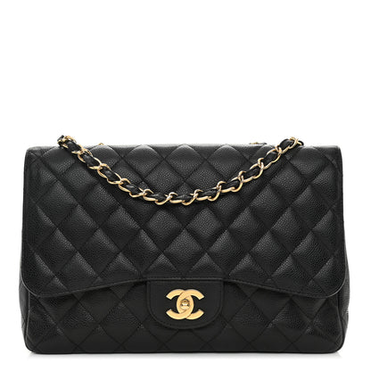 Chanel Caviar Quilted Jumbo Single Flap Black 1 of 10