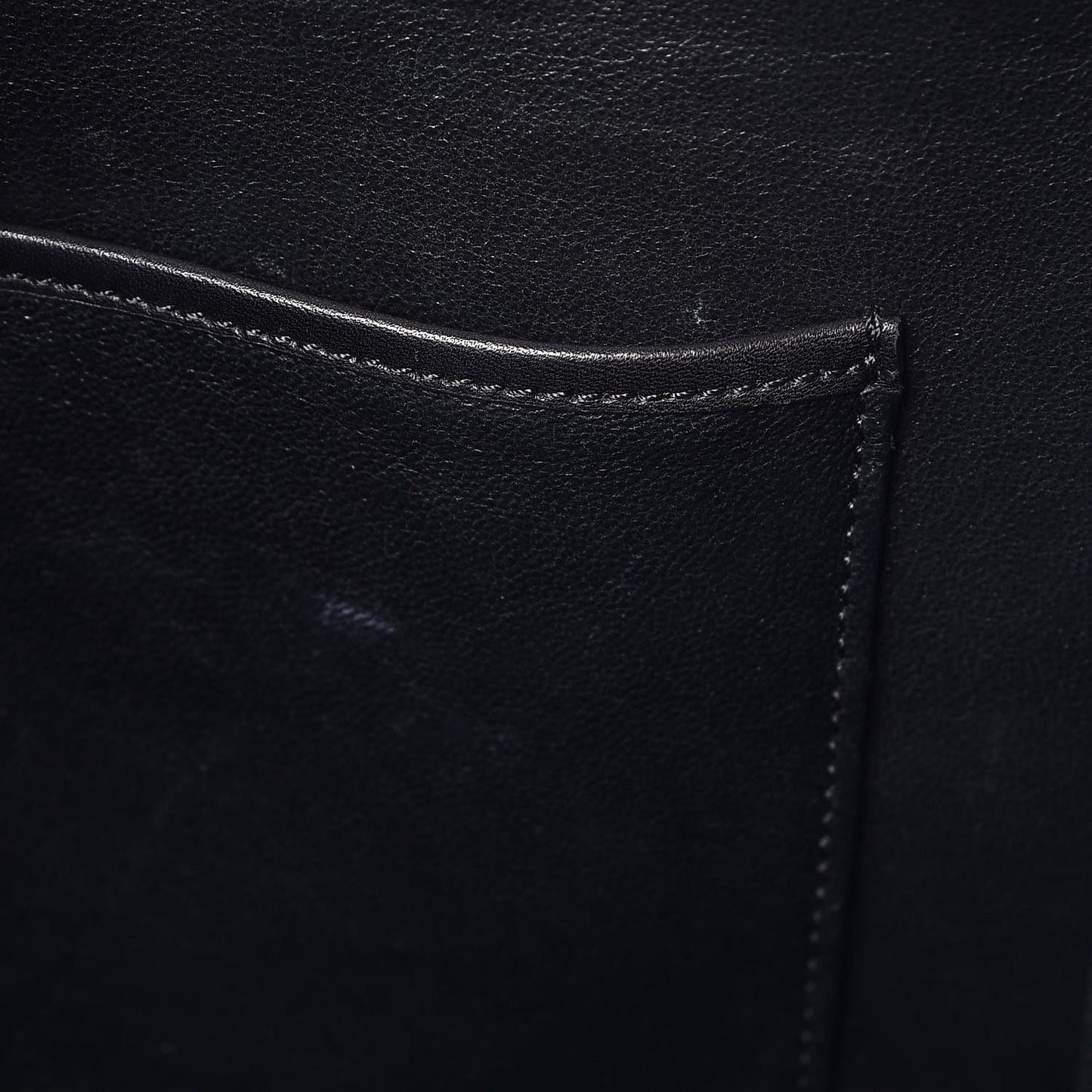 Shrunken Lambskin Micro Bi-Color Luggage Black White