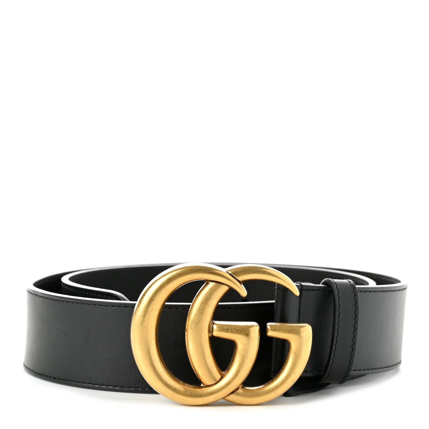 Gucci Calfskin Double G 40mm Belt 80 32 Black 1 of 3