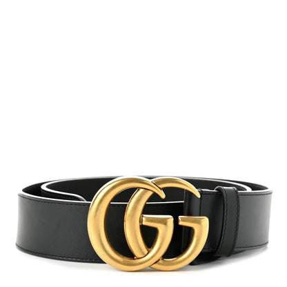 Gucci Calfskin Double G 40mm Belt 80 32 Black 1 of 3