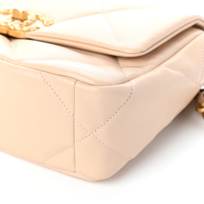 Chanel Lambskin Quilted Medium Chanel 19 Flap Beige 10 of 10