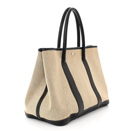Hermes Toile Negonda Garden Party 36 MM Tote Black Ecru 3 of 10