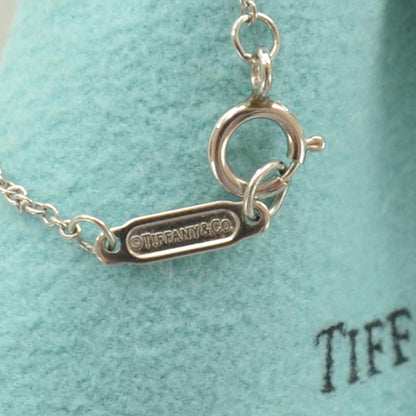Tiffany Platinum Diamond Oval Key Pendant Necklace 4 of 6