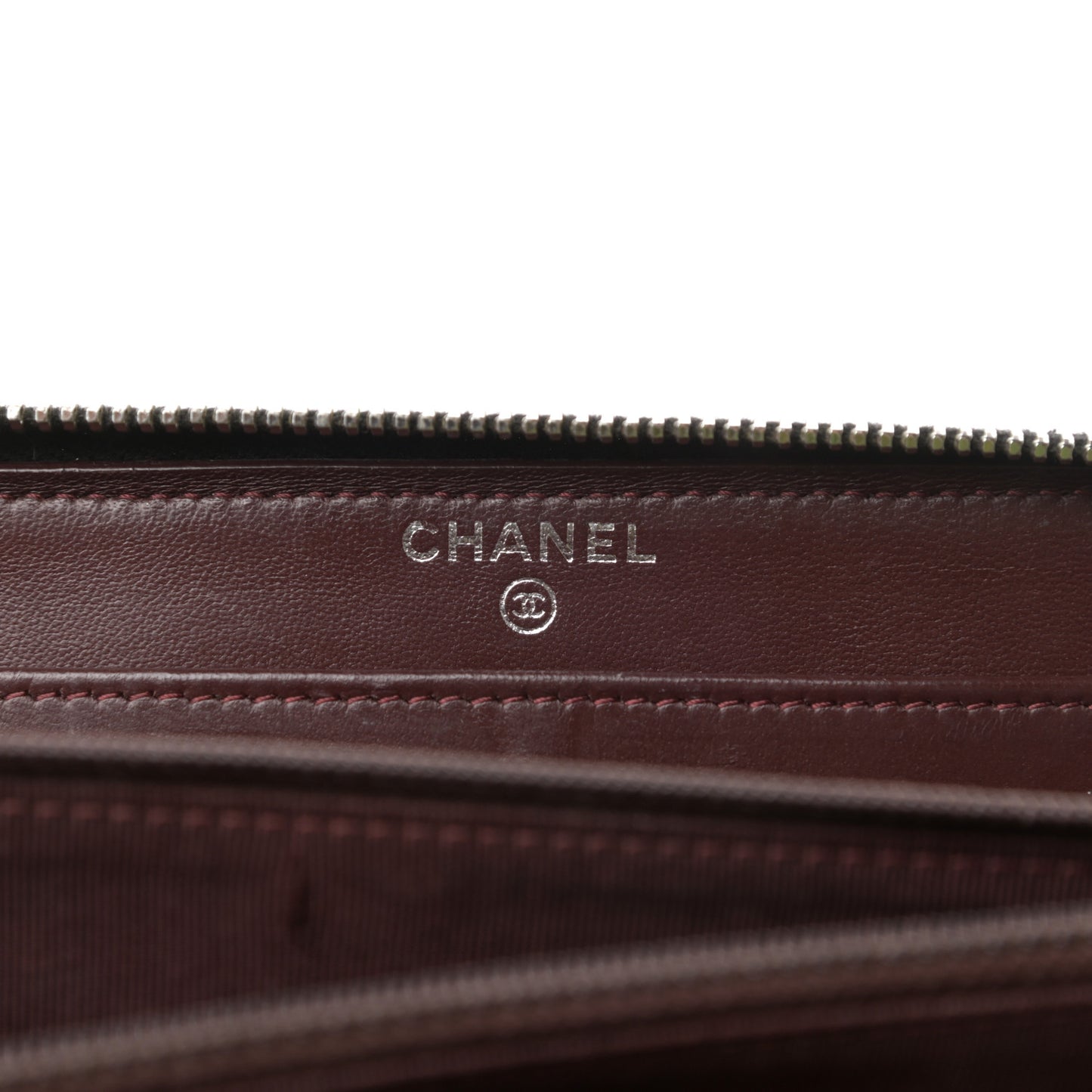 Lambskin Quilted Large Gusset Zip Around Wallet Black