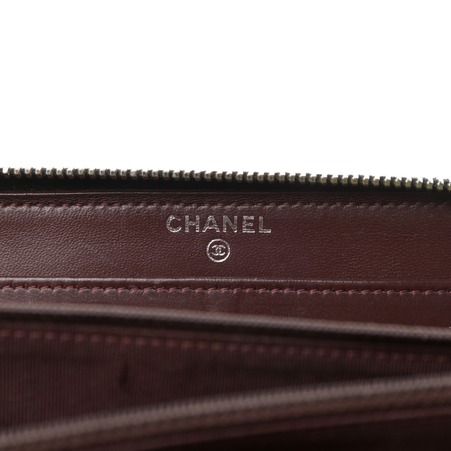 Chanel Lambskin Quilted Large Gusset Zip Around Wallet Black 6 of 8