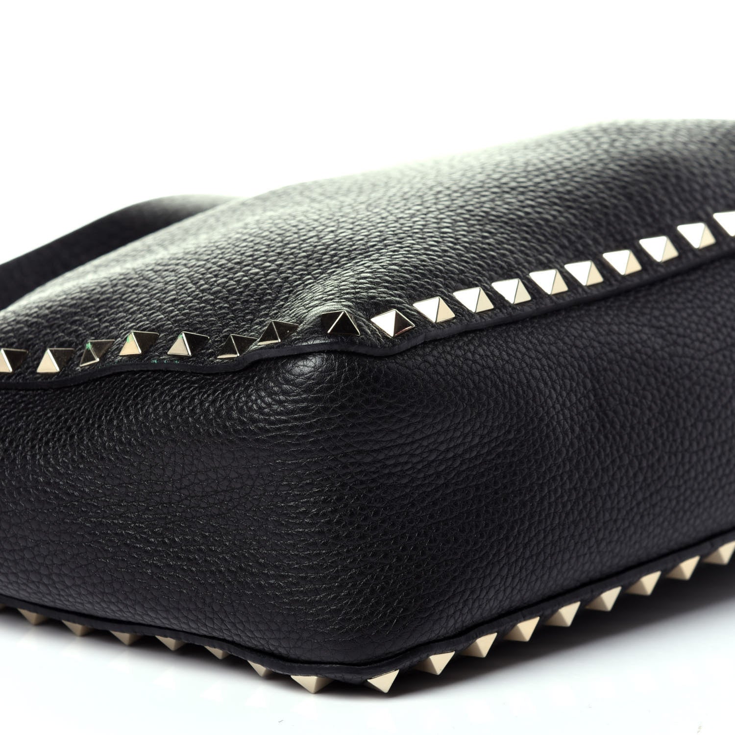 Valentino Garavani Pebbled Calfskin Small Rockstud Flip-Lock Messenger Bag Black 7 of 9