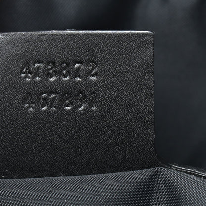 Gucci Soft GG Supreme Monogram Appia Calfskin Web Drawstring Backpack Black 9 of 9