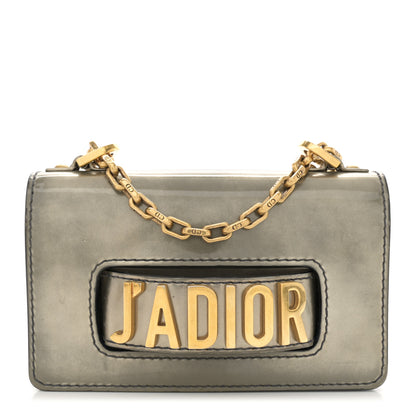 Christian Dior Metallic Calfskin J'Adior Mini Chain Flap Bag Silver 1 of 12