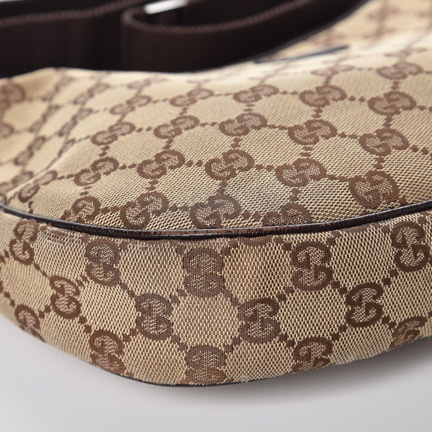 Monogram Medium Half Moon Hobo Dark Brown