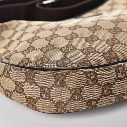 Gucci Monogram Medium Half Moon Hobo Dark Brown 7 of 10