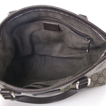 Gucci GG Supreme Monogram Small Zippered Tote Dark Brown 4 of 8