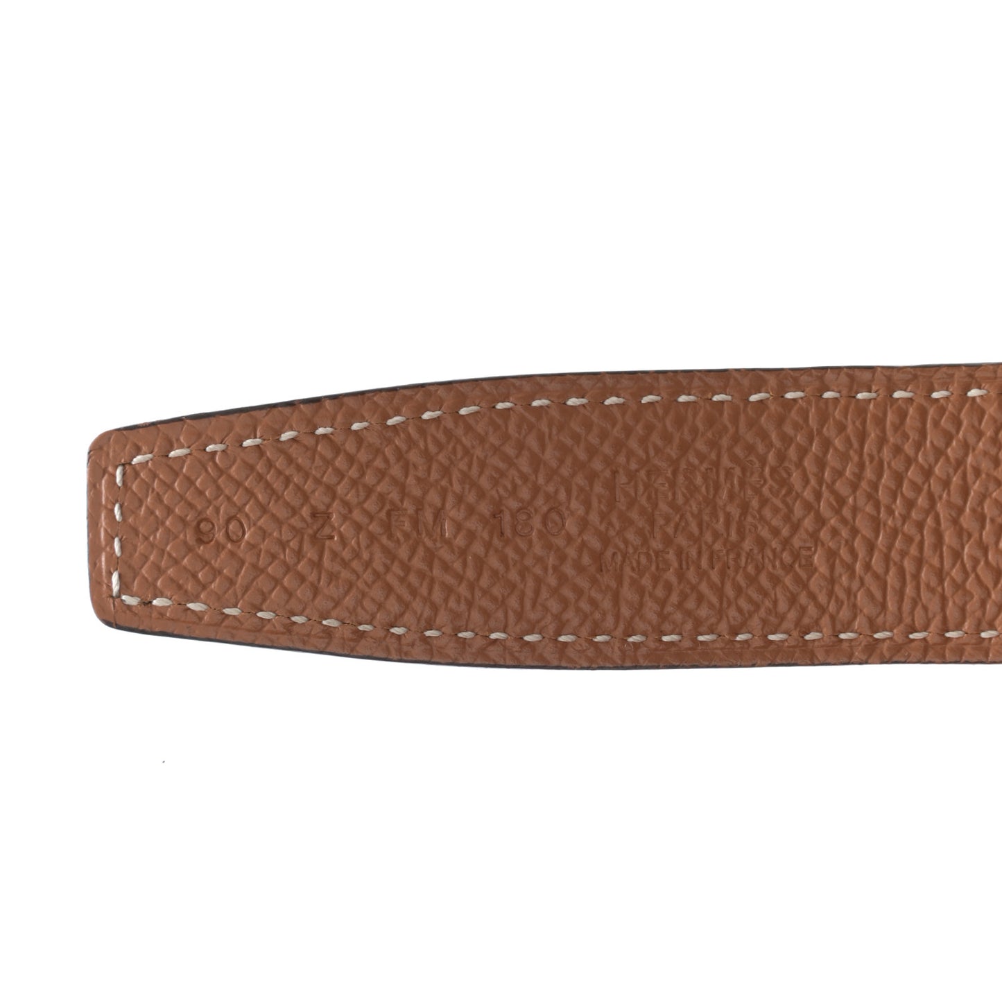 Epsom Swift Enamel 24mm Belt 90 Etoupe Gold Black