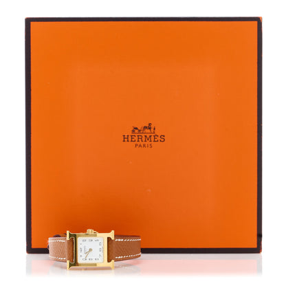 Hermes Stainless Steel Epsom 17.2mm Heure H Hour Quartz Watch Gold 5 of 5