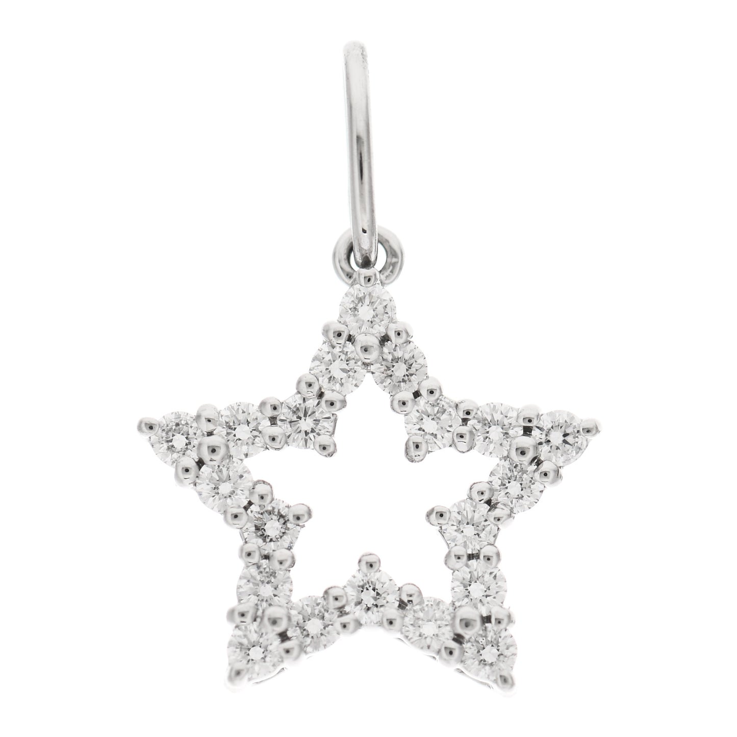 Platinum Diamond Star Charm